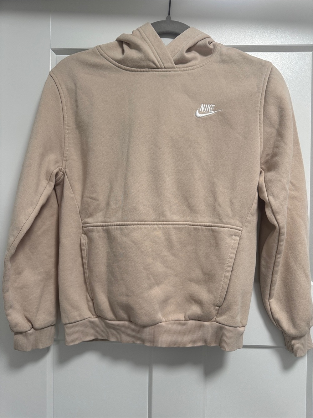 Nike Tan Boys Hoodie with White Swoosh